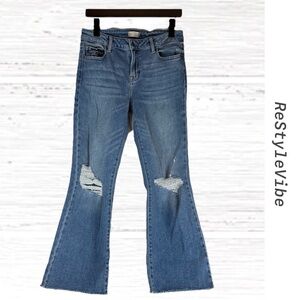 ALTAR’D STATE Women’s Size 28 Denim Jeans Ankle Distressed Kick Boot Fit Stretch